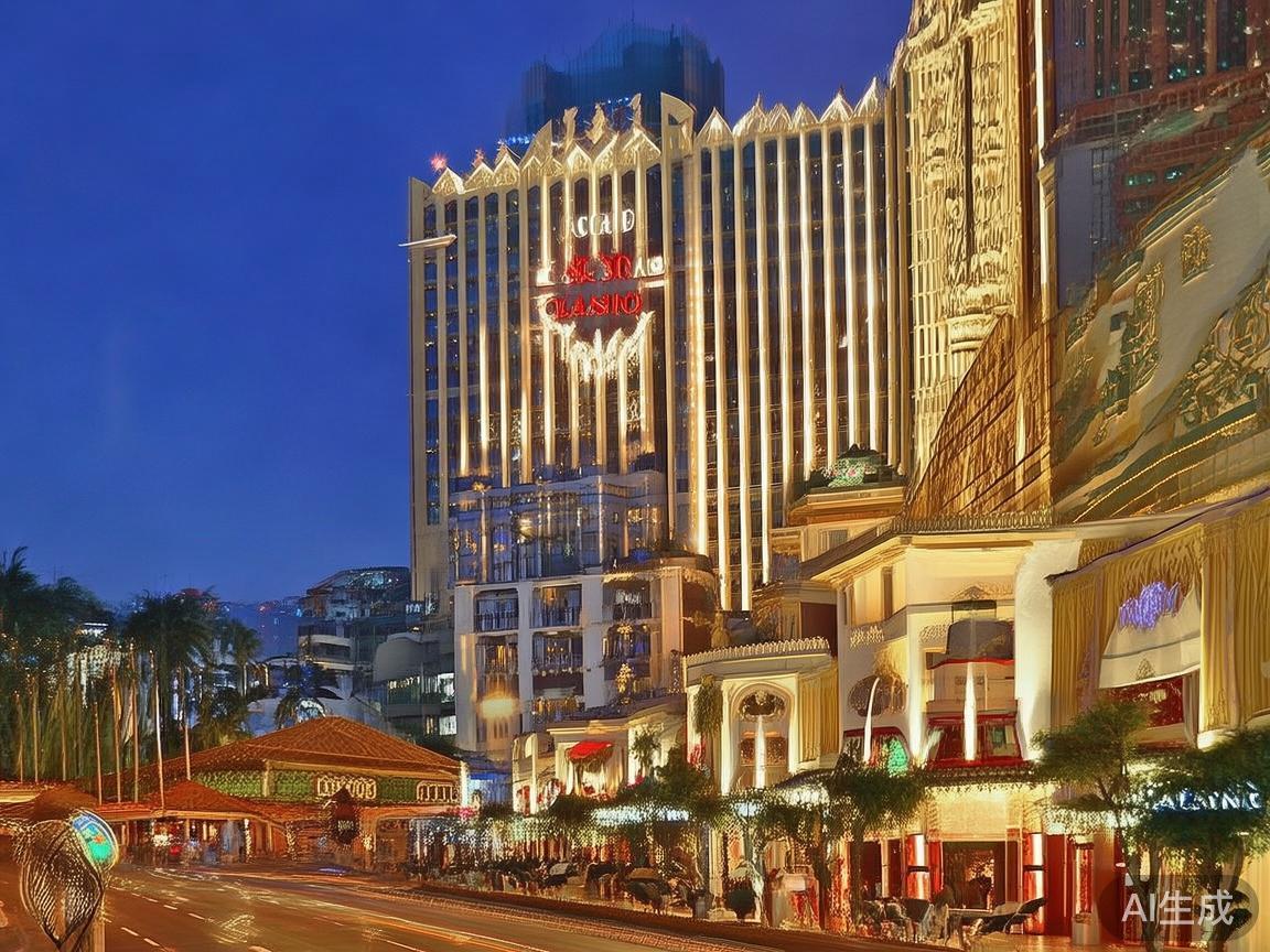 澳门皇家赌场位于澳门半岛的核心区域，地理位置优越，